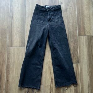 Zara cropped black jeans girls size 13/14